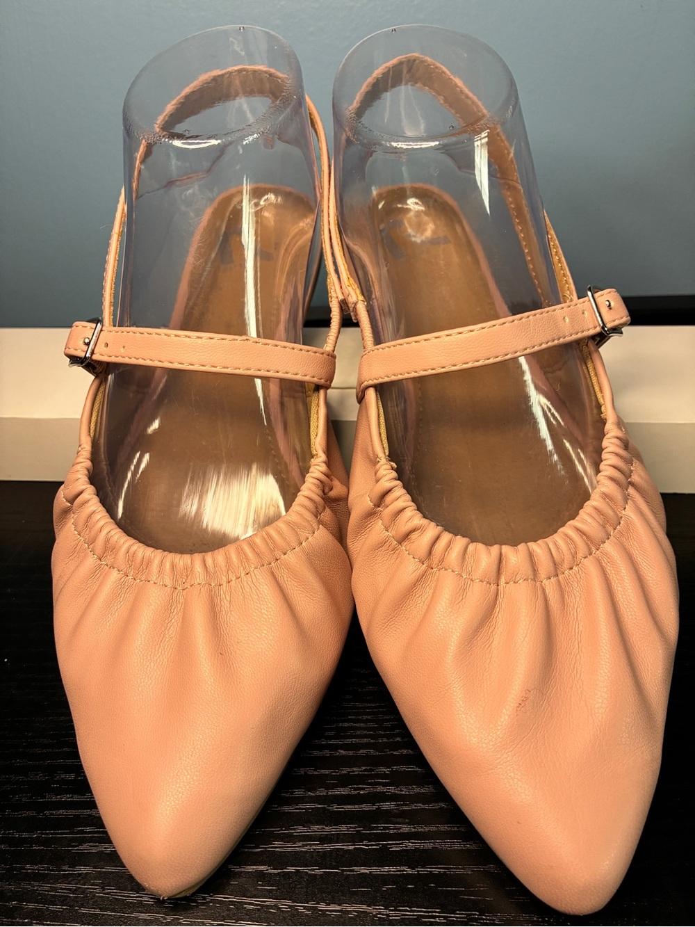Report Soft Pink Leather Mary Jane Slingback Flats